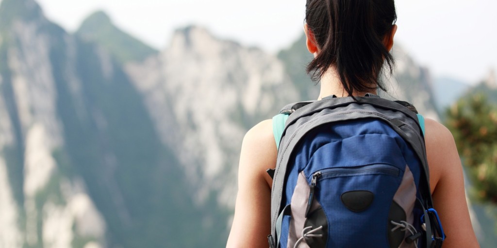 mountain travelling girl