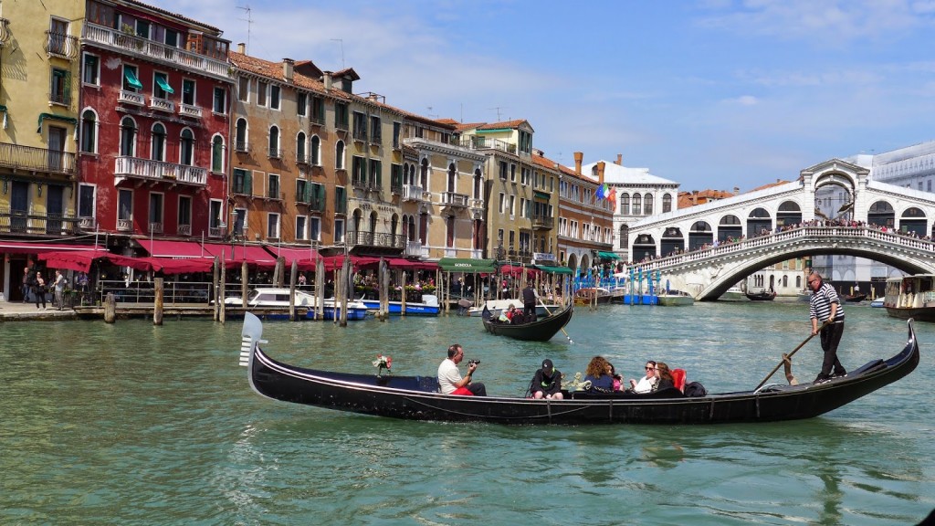 Interest Place Man in a Gondola in Venice