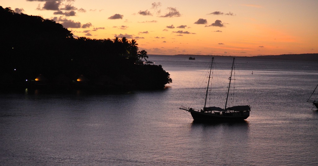 A Ship in front of the Sunset, Port Vila, Vanuatu