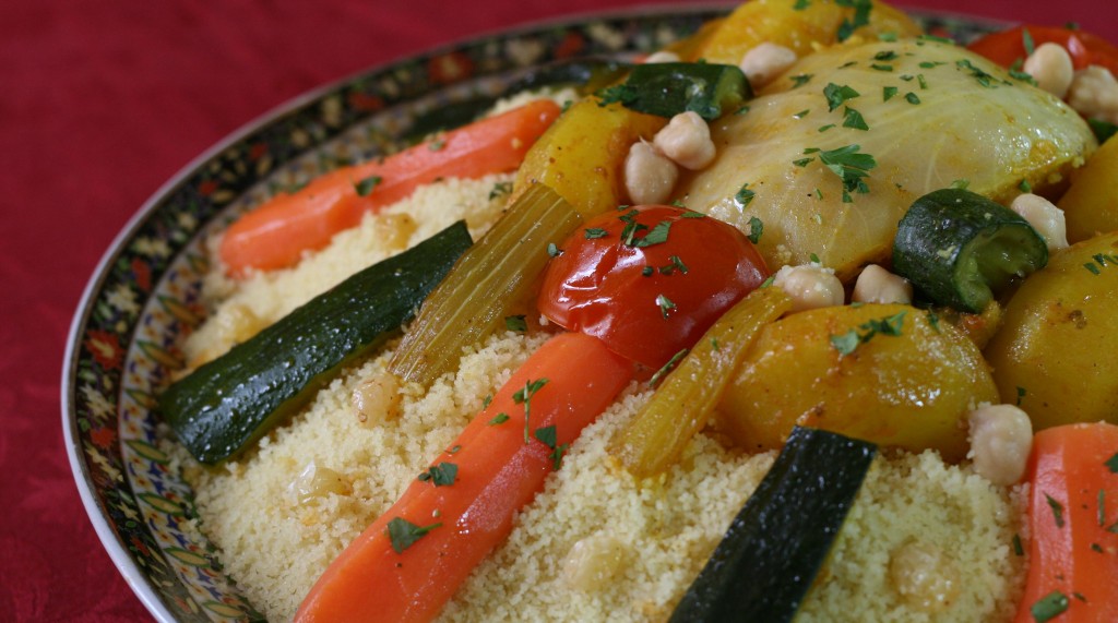 Couscous and its vegetables 