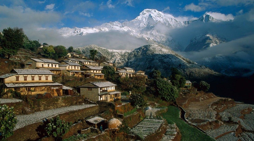Village into the mountains, Ghandrung
