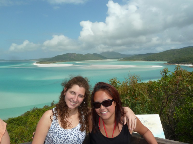 Two woman smiling in the Whitsundays