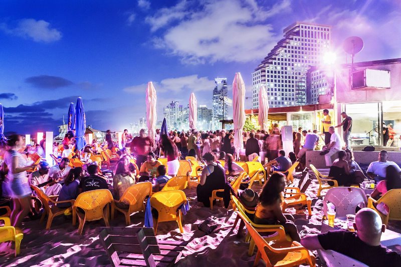 Tel Aviv, Jerusalem beach, Friday night party