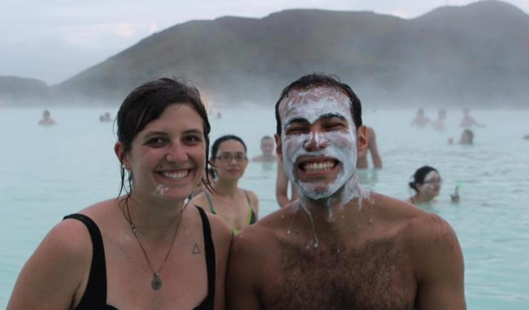 Enjoying the heat from the Blue Lagoon- 2 Weeks in Iceland 