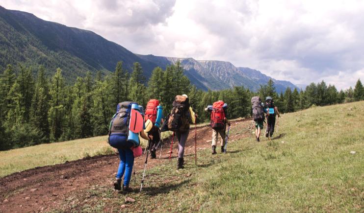 Backpack hiking gear