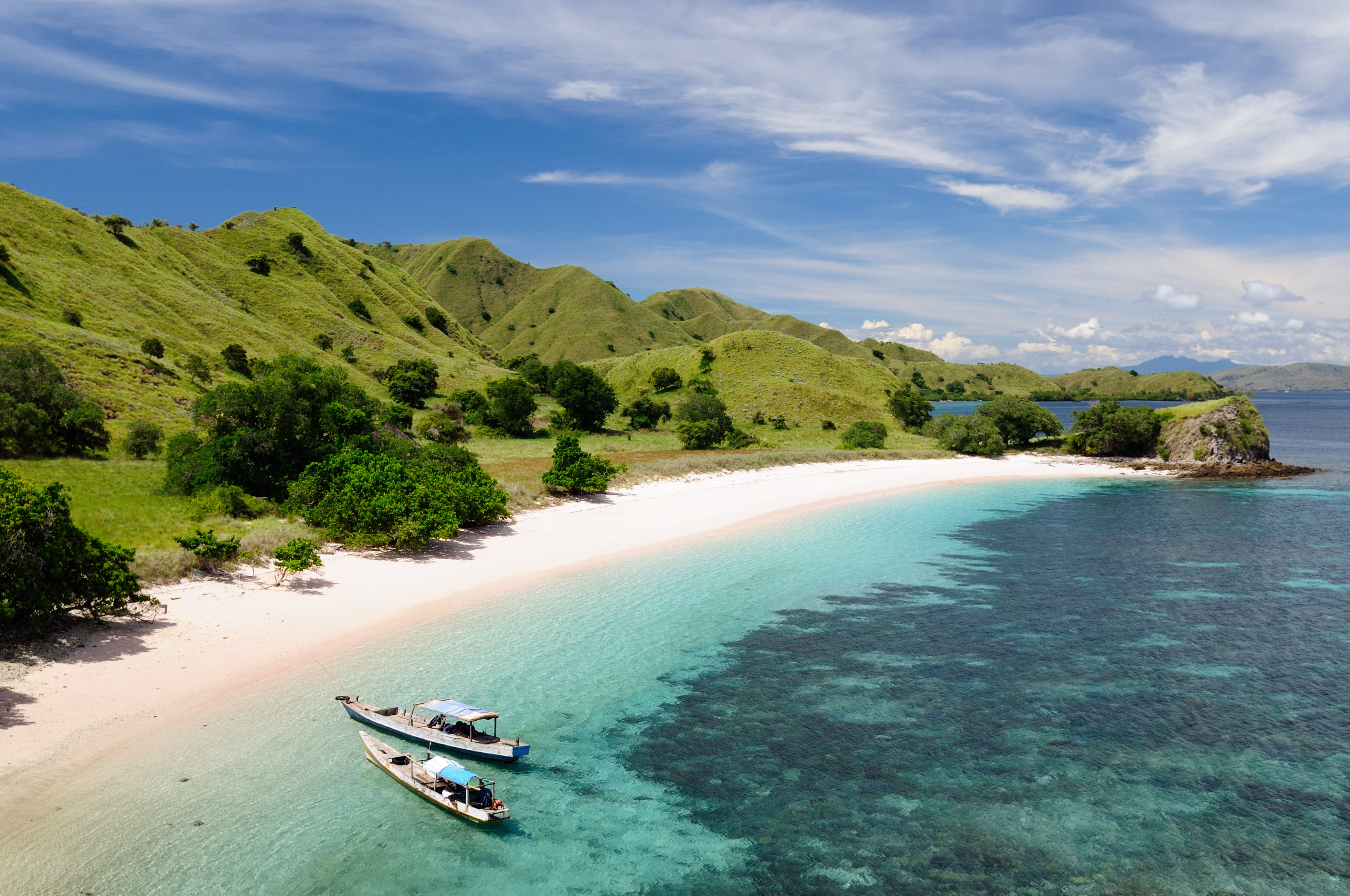 White sand beach in Komodo National Park