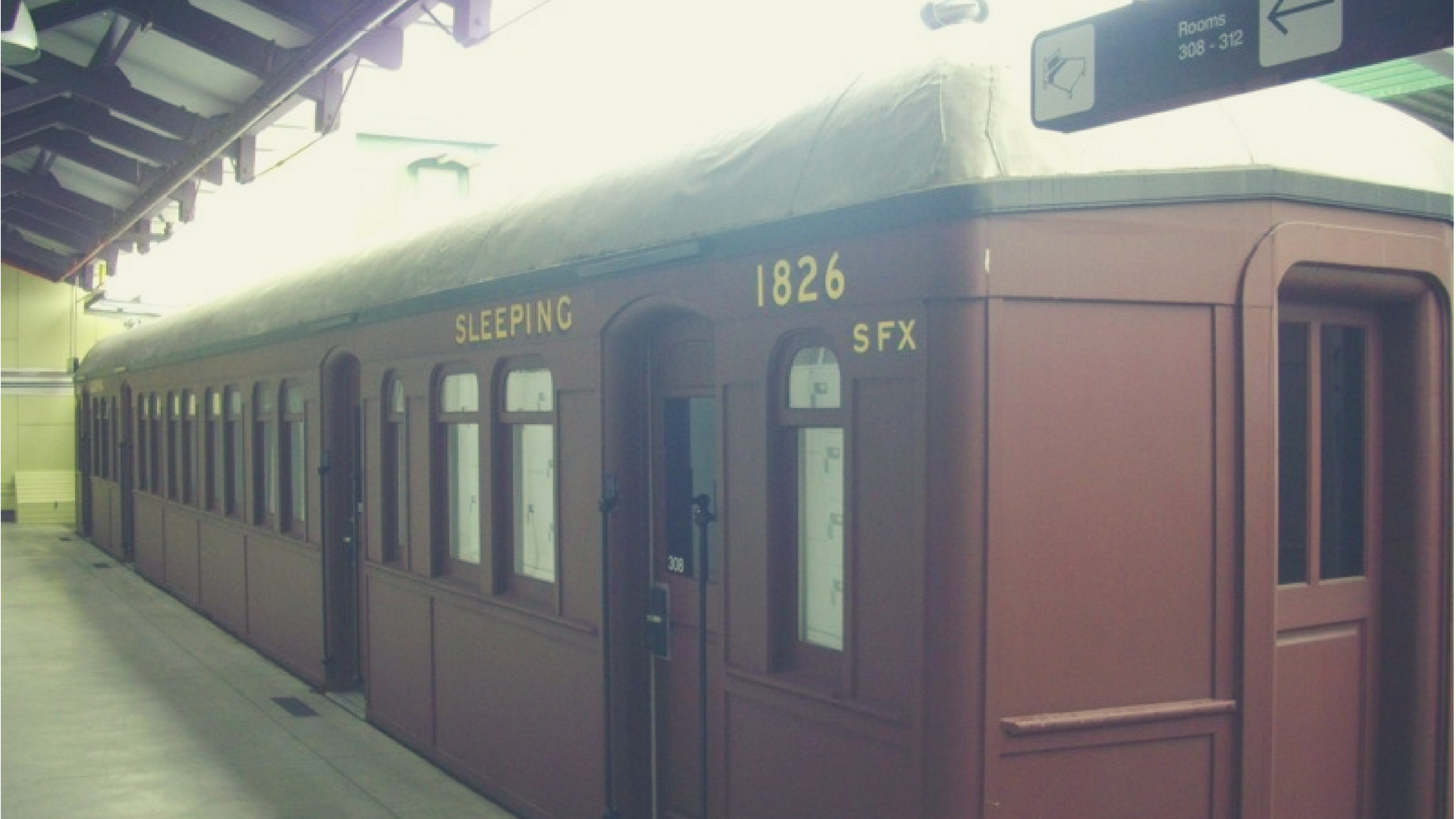 Sleeping Carriages at the Railway YHA Hostel in Sydney, Australia