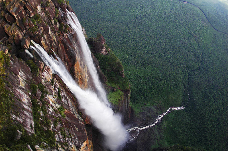 A view of Angel Falls Venezuela from above