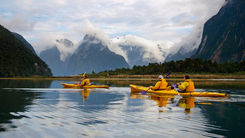 Sea kayak in Milford Sound