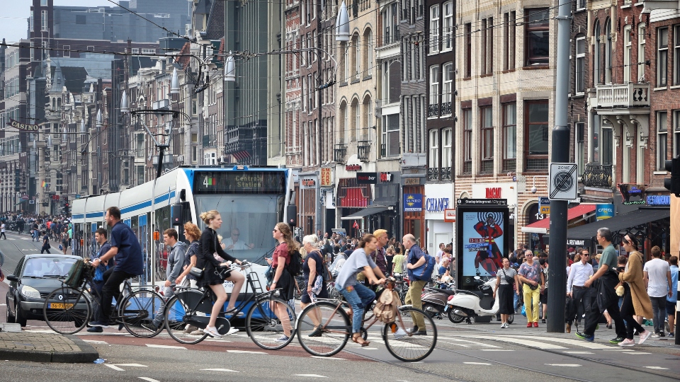 Amsterdam busy street