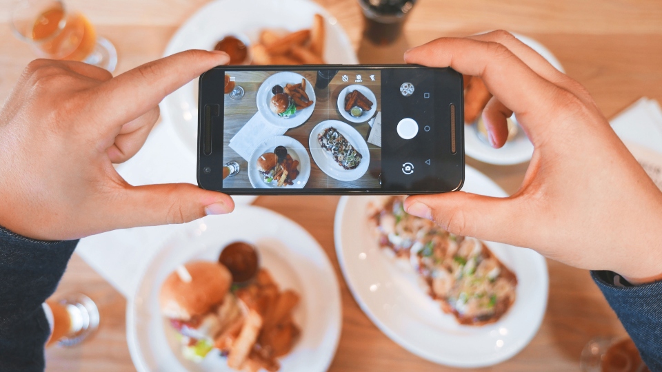 Social media food photo