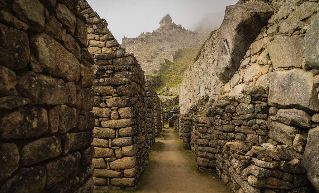 inca ruins on the inca trail in peru