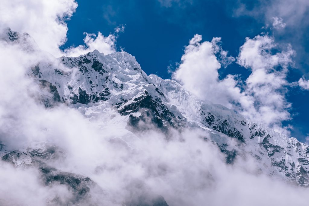 icy salkantay mountain