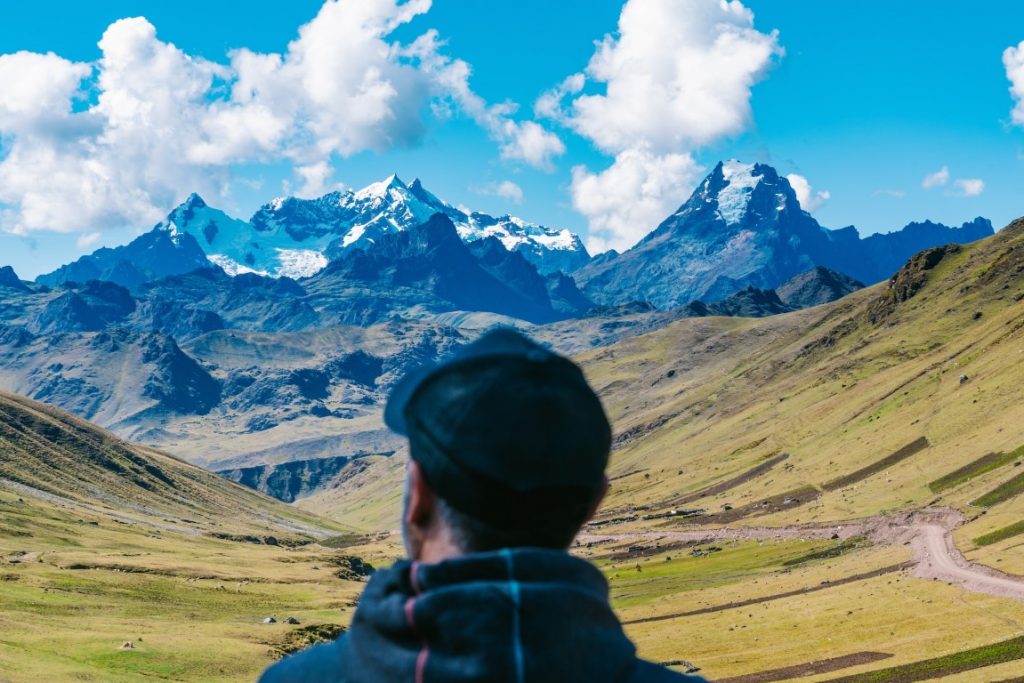 man in sacred valley peru