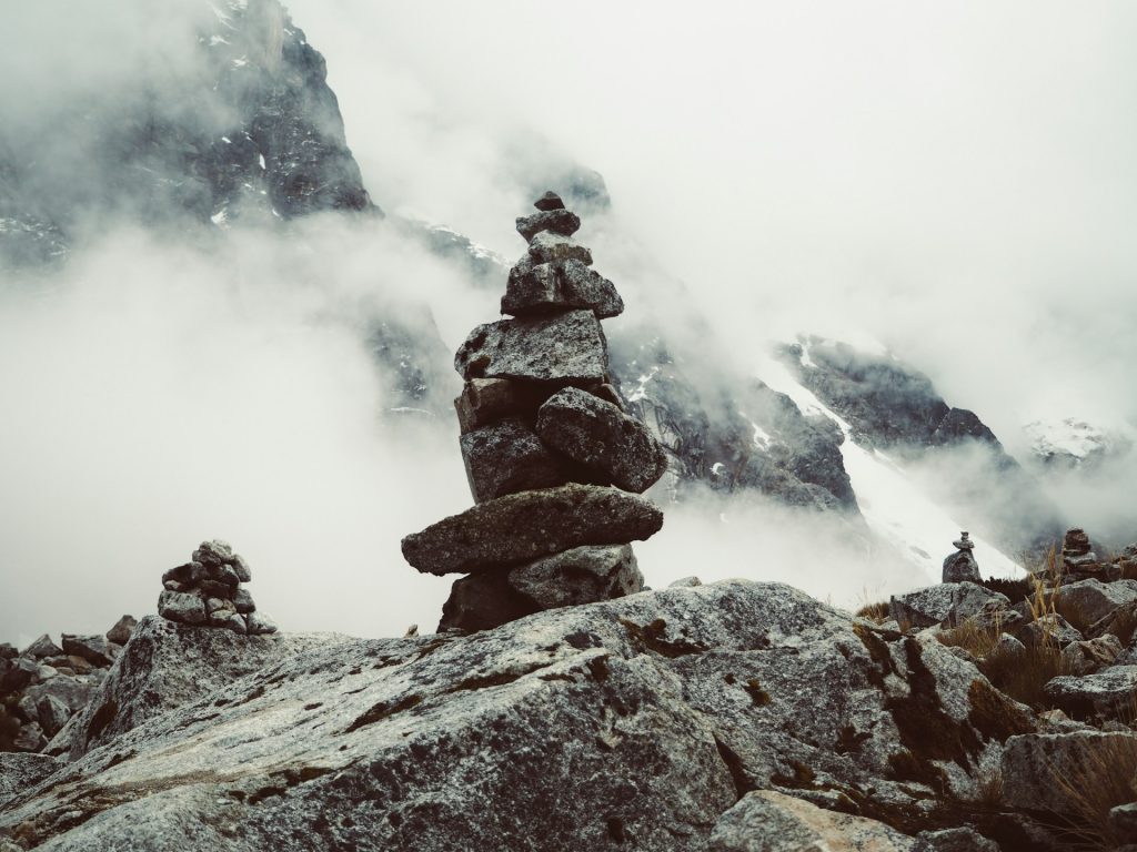 stones in salkantay trek