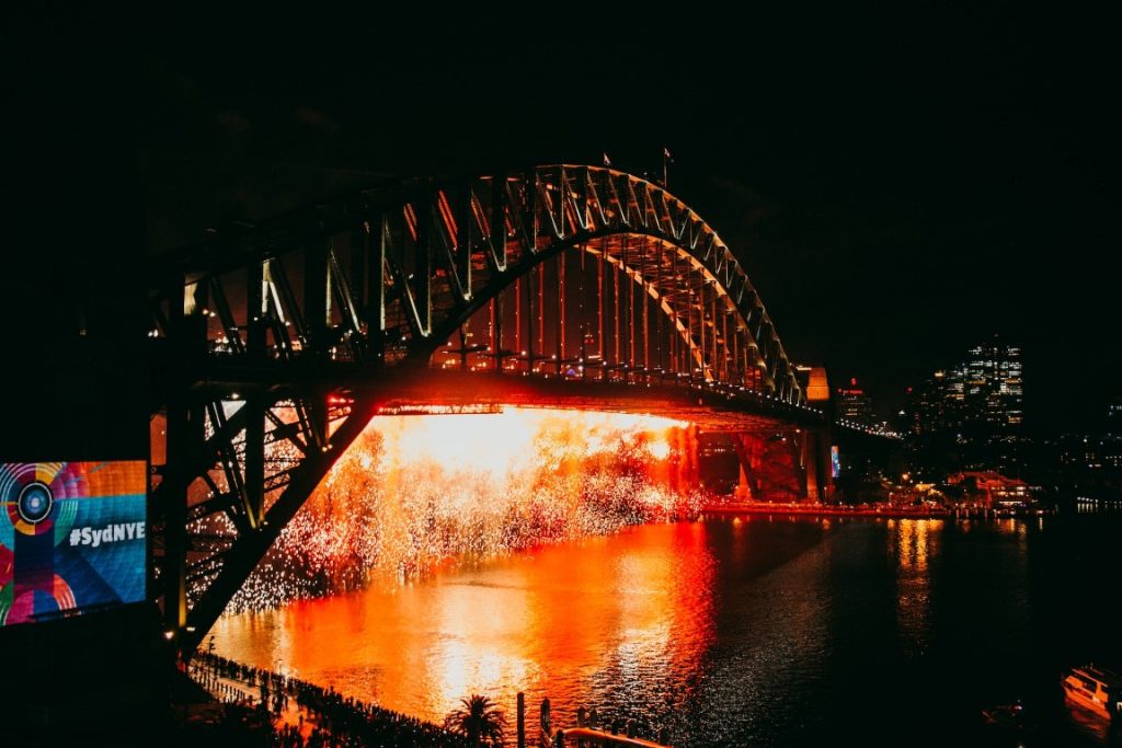 fireworks on sydney harbour australia