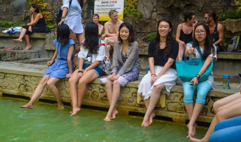 relaxing on the water bali