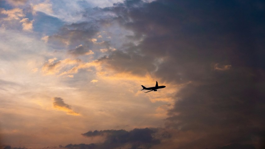 airplane far away
