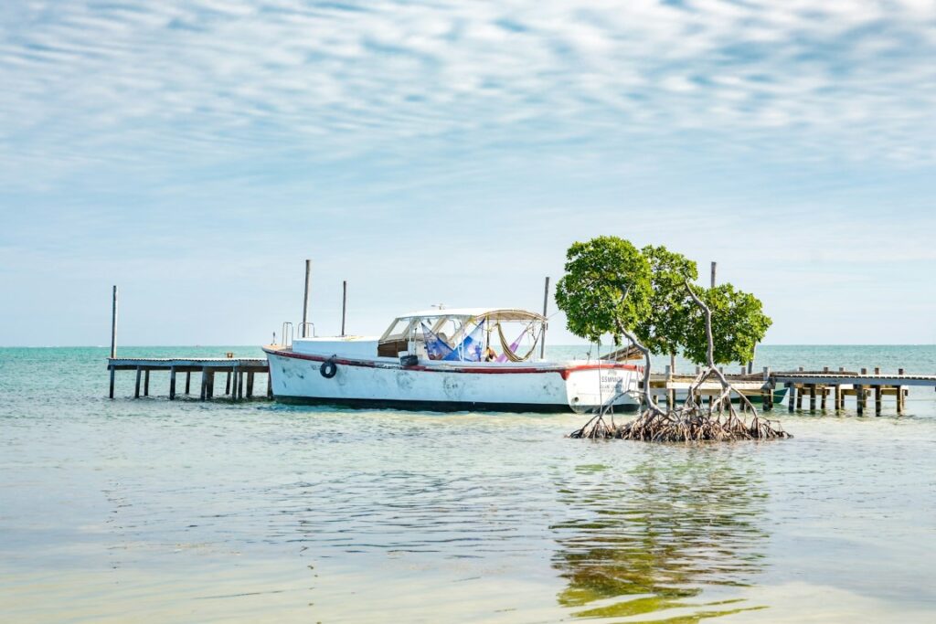 caye caulker belize boat