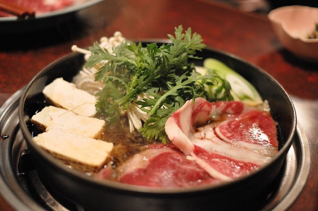 sukiyaki on a bowl