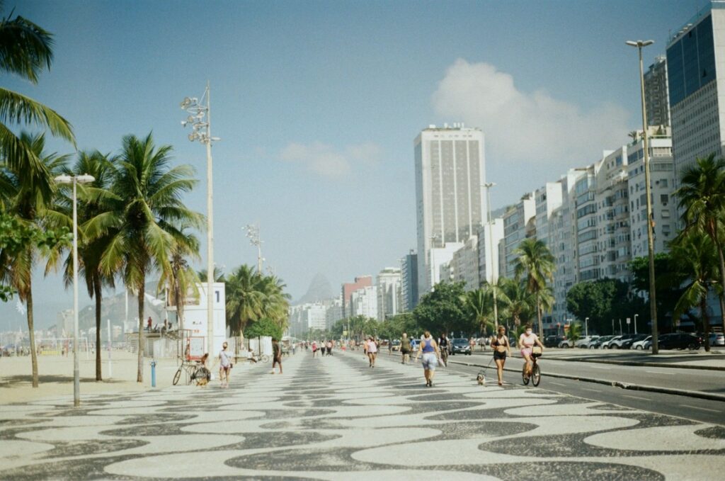 walking on Copacabana beach