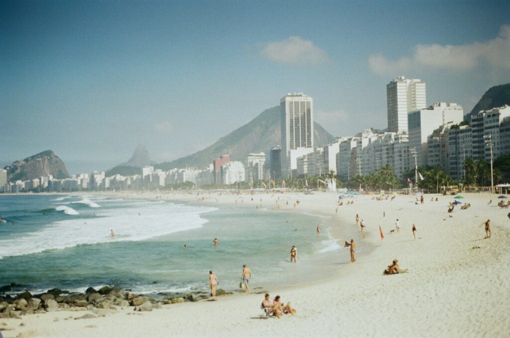 white sand on copacabana beach