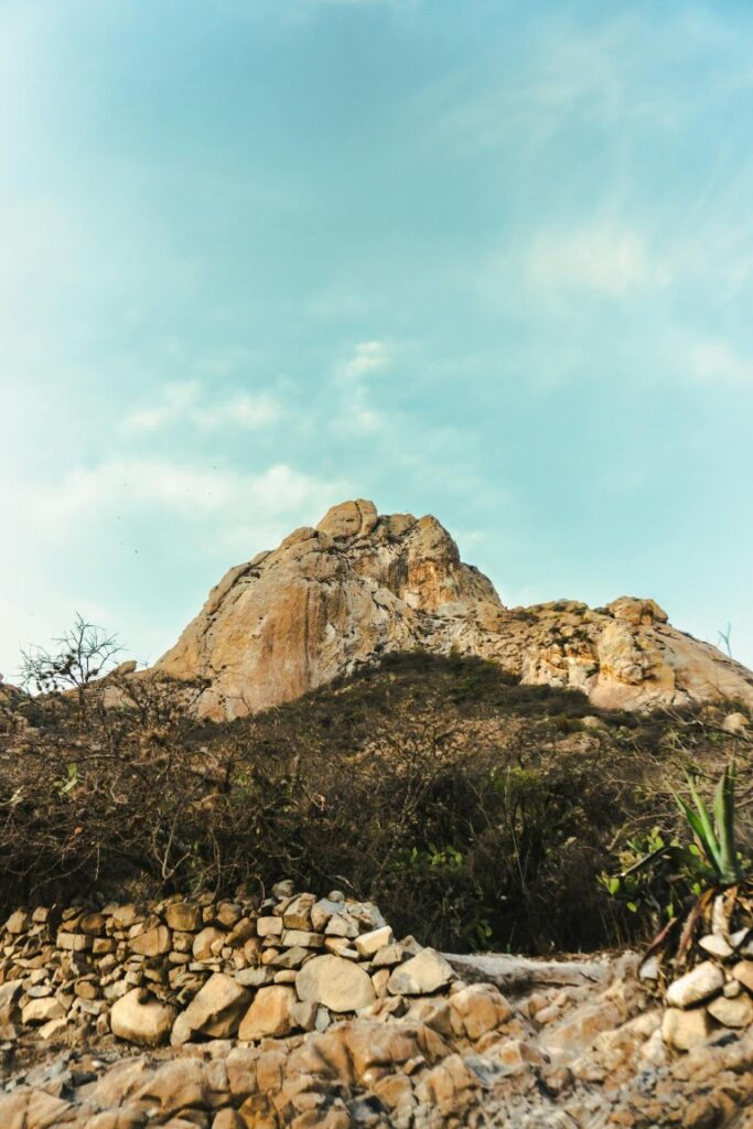 hiker's view of mountain in bernal