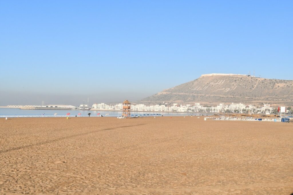 sandy beach of agadir