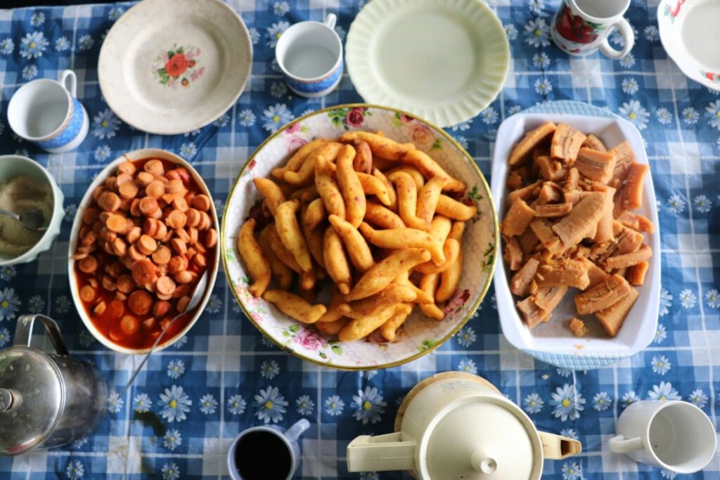 coffee and snacks on the table in chiriqui panama