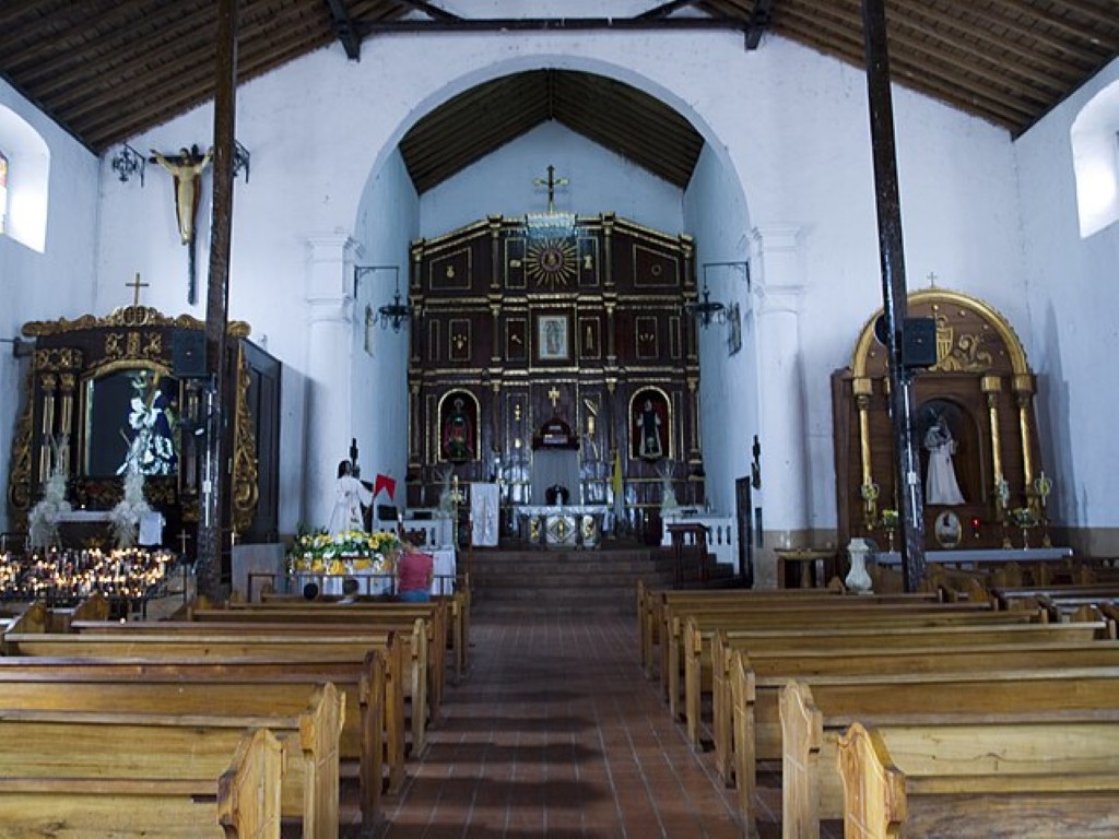 an inside of a church in portobelo panama