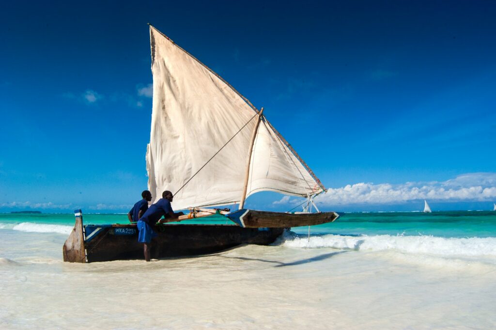 beach off Matemwe in Zanzibar